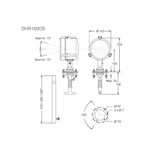 PROIETTORE DHR A LED Ø MM.150