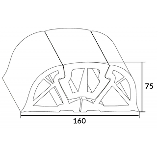 PROFILO BUMPER 160 BIANCO MT 2