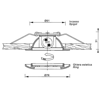 PLAFONIERA OTT. CROMATO SEXTANS B