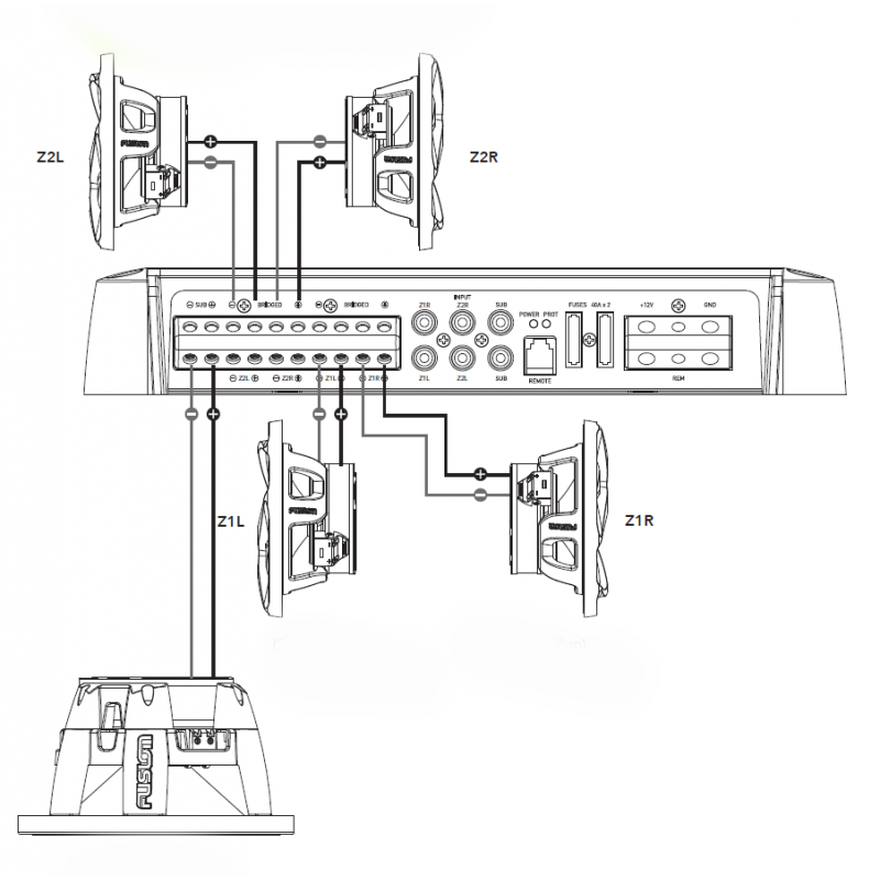 AMPLIFICATORE MS-AP61800 6 CANALI