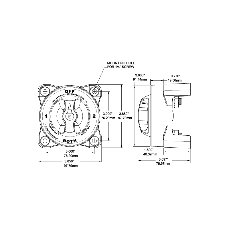 STACCA BATTERIA ON-OFF SERIE HD